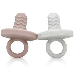 Best 2 Pack Silicone Teethers Pacifiers|Silicone Teethers