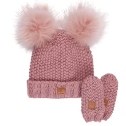 Hot Adorable Knit Toque and Mittens Set - Infants Hats