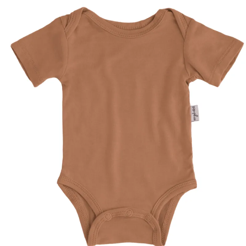 Hot Bamboo Short Sleeve Bodysuits - Solids Onesies