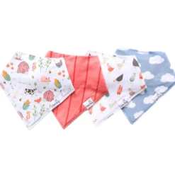 Sale Bandana Drool Bibs - 4 Pack Bibs & Burp Cloths