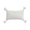 Outlet Beige Striped Moroccan Pillow Pillows
