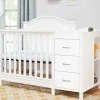 Best Charlie 4-in-1 Convertible Mini Crib and Changer - White Dressers