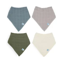 Best Cotton Muslin + Fleece Bandana Bib Bibs & Burp Cloths