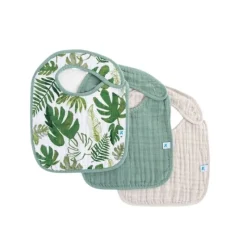 Hot Cotton Muslin Classic Bibs - 3 Pack Bibs & Burp Cloths