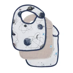 Hot Cotton Muslin Classic Bibs - 3 Pack Bibs & Burp Cloths