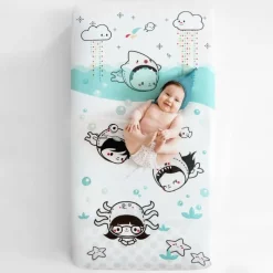 Outlet Crib Sheet - Dive In (Satin) Crib Sheets|Bedding