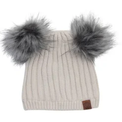 New Double Pompom Baby Knit Hat Hats
