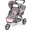 Duo Twin 3 Wheeled Doll's Stroller - Butterfly Dolls