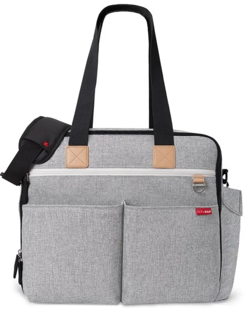 Discount Duo Weekender Diaper Bag - Grey Melange Totes & Weekender Bags