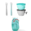 Online Easy-Feed Mealtime Set - Teal/Grey Tableware