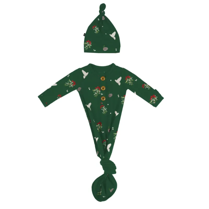 Holiday Knotted Gown & Hat Sleepers