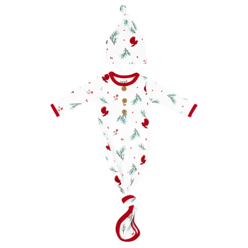 Holiday Knotted Gown & Hat Sleepers