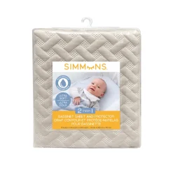 Clearance 2-in-1 Bassinet Sheet and Protector Bedding