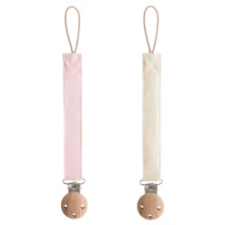Outlet Linen Pacifier Clip - 2 Pack Pacifiers|Pacifier Clips