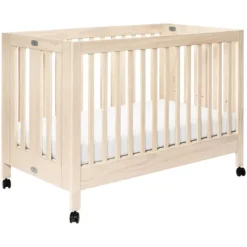 Hot Maki Portable Folding Crib with Toddler Bed Conversion Kit Cribs