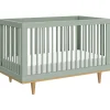 Marley 3-in-1 Convertible Crib - Light Sage / Honey Cribs