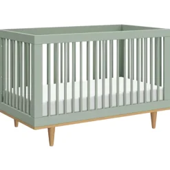 Marley 3-in-1 Convertible Crib - Light Sage / Honey Cribs