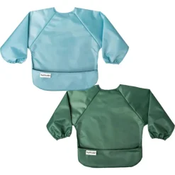 New Mess-proof Full Sleeve Bibs - 2 Pack Bibs & Burp Cloths