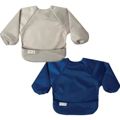 New Mess-proof Full Sleeve Bibs - 2 Pack Bibs & Burp Cloths