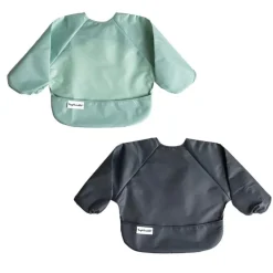 New Mess-proof Full Sleeve Bibs - 2 Pack Bibs & Burp Cloths