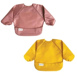 New Mess-proof Full Sleeve Bibs - 2 Pack Bibs & Burp Cloths