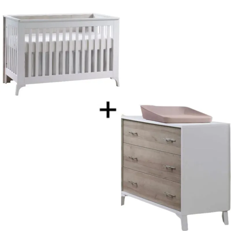 Sale Metro Convertible Crib and 3 Drawer Dresser Combo Cribs