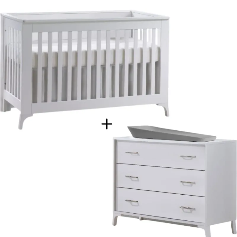 Sale Metro Convertible Crib and 3 Drawer Dresser Combo Cribs