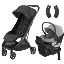 Minu V3 Stroller + Aria Infant Car Seat + Car Seat Adapters Travel System Lightweight & Travel Strollers|Infant Car Seats