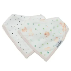 Muslin Bandana Bib Set - 2 Pack Bibs & Burp Cloths