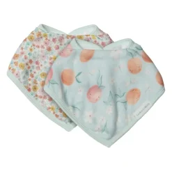 Muslin Bandana Bib Set - 2 Pack Bibs & Burp Cloths