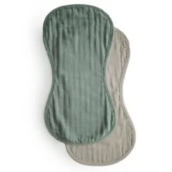 Best Muslin Burp Cloth Set - 2 Pack Bibs & Burp Cloths