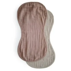 Best Muslin Burp Cloth Set - 2 Pack Bibs & Burp Cloths