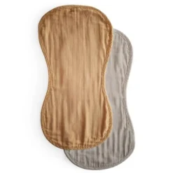 Best Muslin Burp Cloth Set - 2 Pack Bibs & Burp Cloths