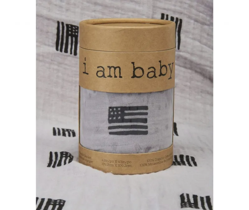New Muslin Swaddle - American Black/Grey Swaddles