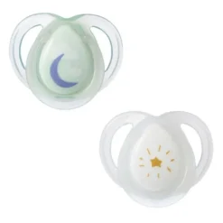 Outlet Night Time Glow in the Dark Pacifiers - 2 Pack Pacifiers|Pacifier Sets
