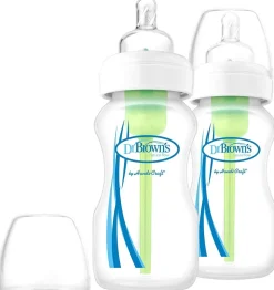 New Options 9oz Glass Wide-Neck Bottle - 2 Pack Bottle Feeding