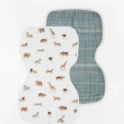 Sale Organic Burp Cloth - 2 Pack Bibs & Burp Cloths