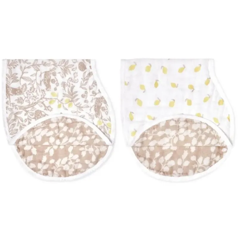 Clearance Organic Cotton Burpy Bibs - 2 Pack Bibs & Burp Cloths