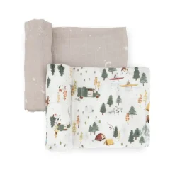 Hot Organic Cotton Muslin Swaddle Blanket - 2 Pack Swaddles
