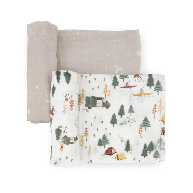 Hot Organic Cotton Muslin Swaddle Blanket - 2 Pack Swaddles