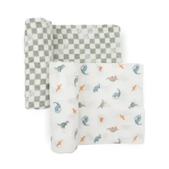 Hot Organic Cotton Muslin Swaddle Blanket - 2 Pack Swaddles