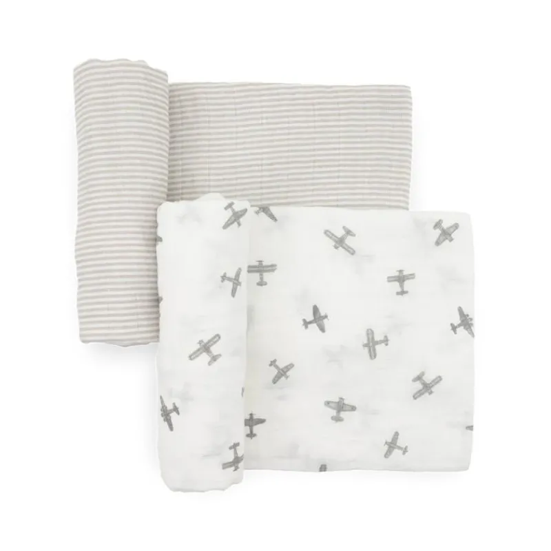 Hot Organic Cotton Muslin Swaddle Blanket - 2 Pack Swaddles