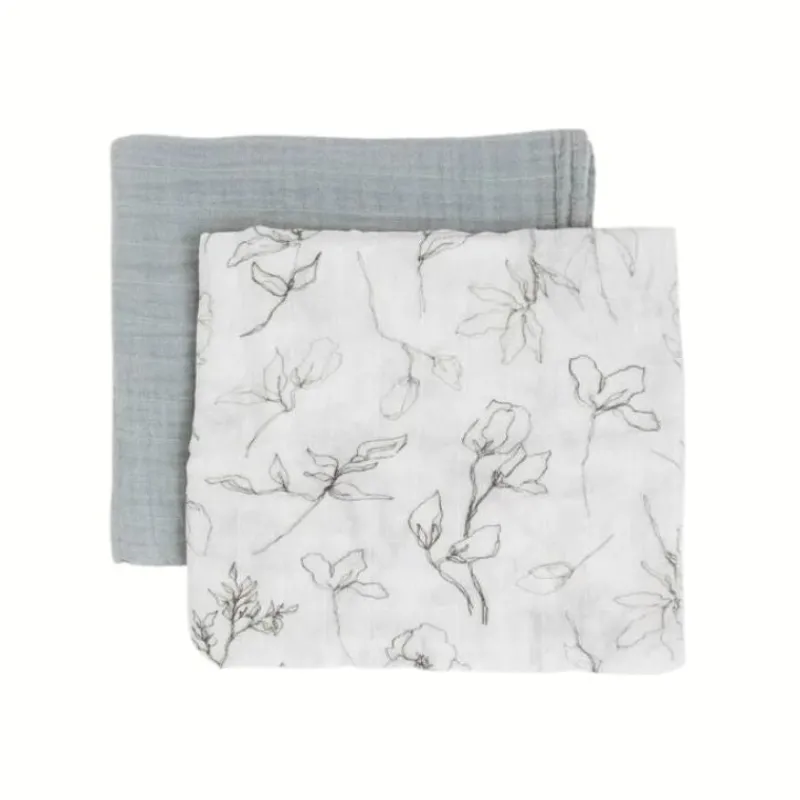 Hot Organic Cotton Muslin Swaddle Blanket - 2 Pack Swaddles