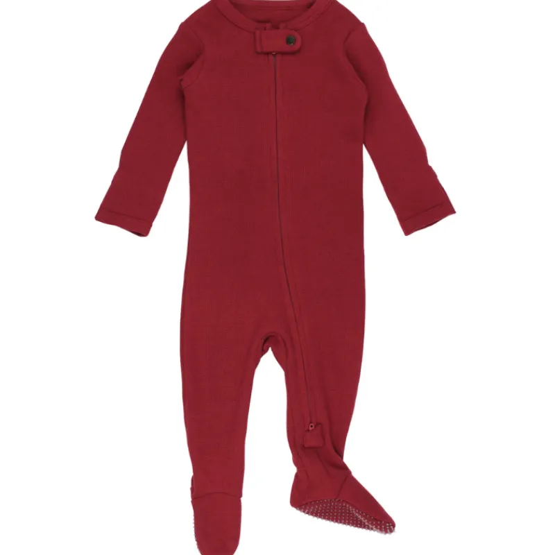 Online Organic Thermal 2-Way Zipper Footie Pajamas