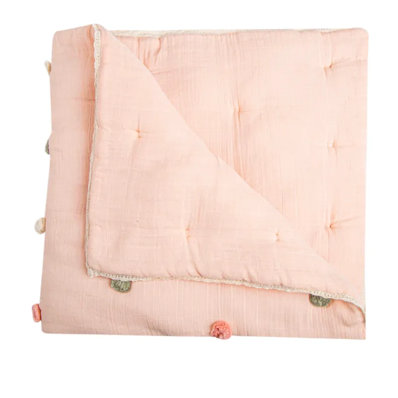 Outlet Pom Pom Quilted Baby Blanket Bedding