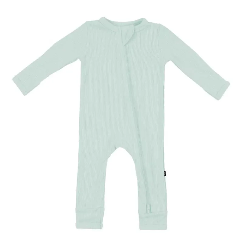 Hot Ribbed Bamboo Zippered Romper Sleepers