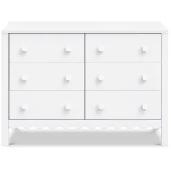 Best Sammy Scallop 6-Drawer Dresser Dressers|Change Tables