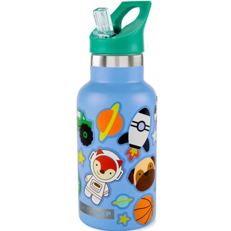 Hot Stainless Steel Canteen Bottle With Stickers Tableware