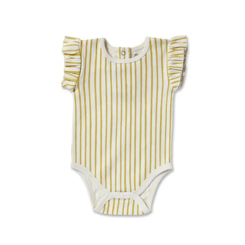 Hot Stripes Away Short Sleeve One-Piece Onesies