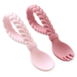 Hot Sweetie Spoons - Silicone Baby Fork + Spoon Set Self Feeders